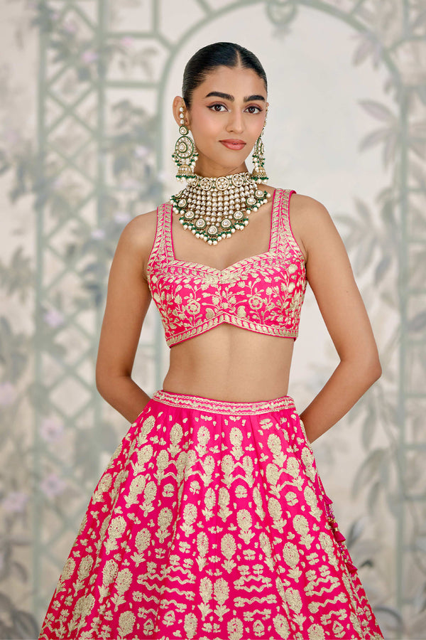 Fuchsia Pink Lehenga Set.