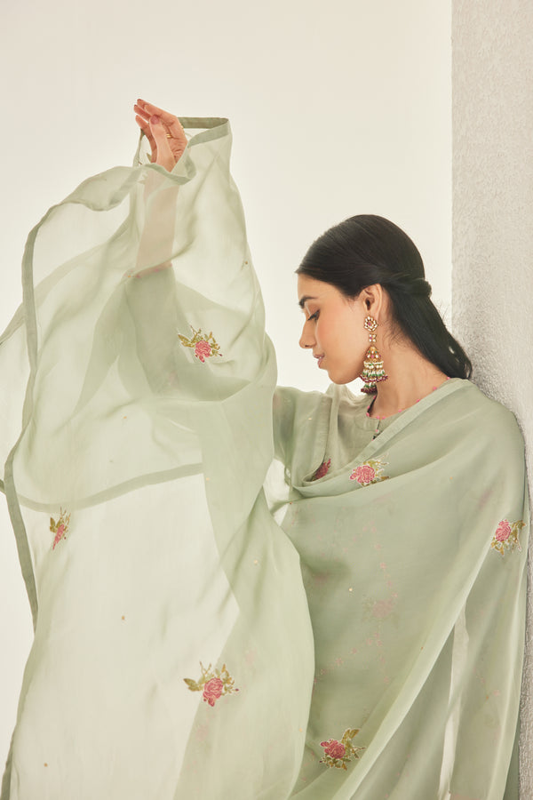 Basil Green Kurta Set