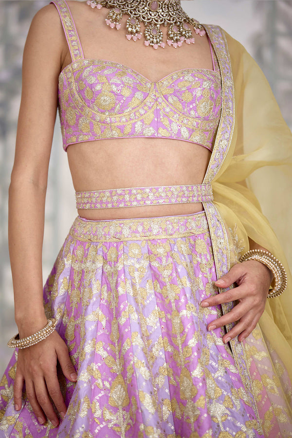 Lavender Frost Lehenga Set.