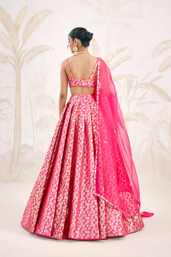 Fuchsia Pink Lehenga Set.