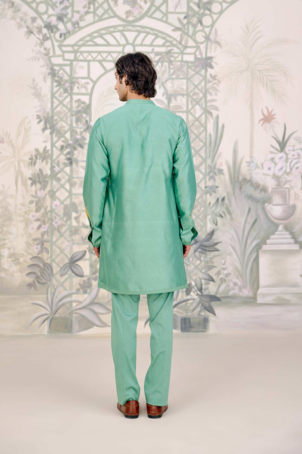 Green Kurta Set.