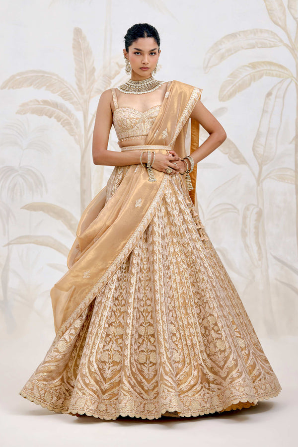 Gold Lehenga Set.