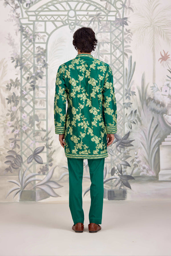 Forest Green Kurta Set.