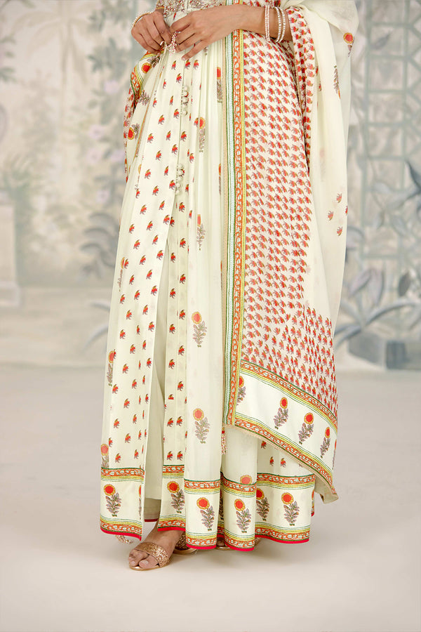 Canary Green Anarkali Set.
