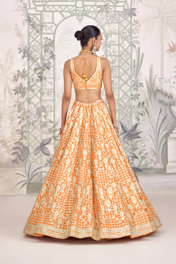 Marigold Orange Lehenga Set.