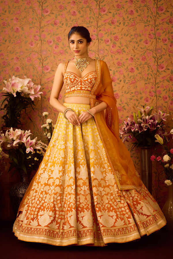 Spectra Yellow Lehenga Set.