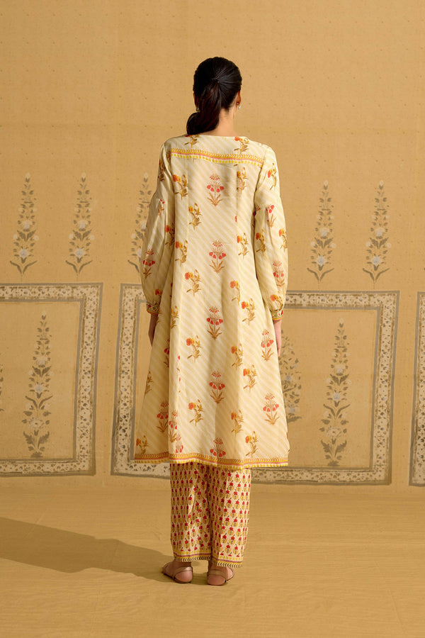 Beige Kurta Set.