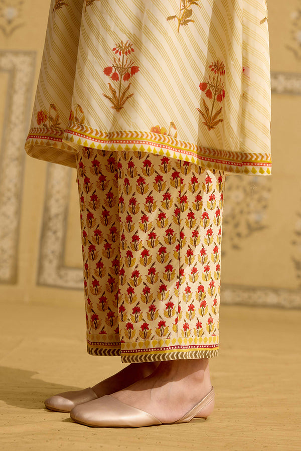 Beige Kurta Set.