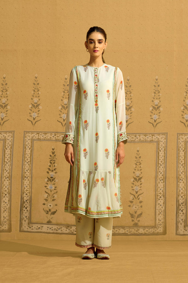 Aqua Blue Kurta Set.