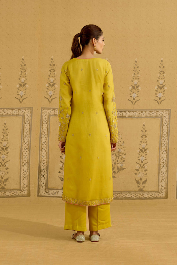 Maize Yellow Kurta Set.