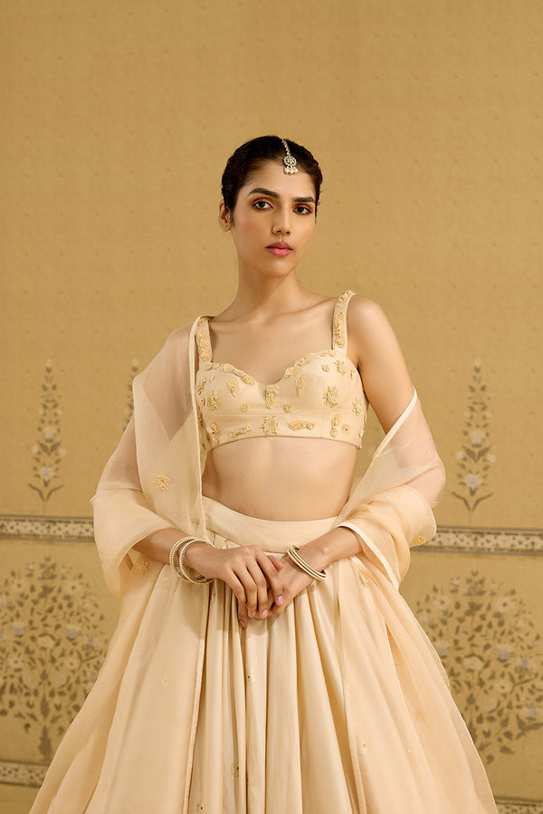 Ivory Lehenga Set