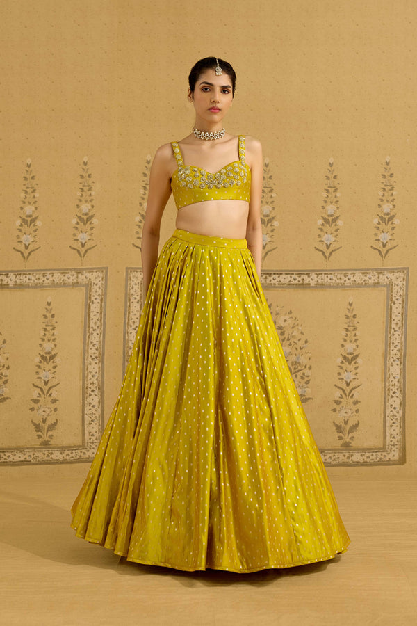 Apple Green Lehenga Set.