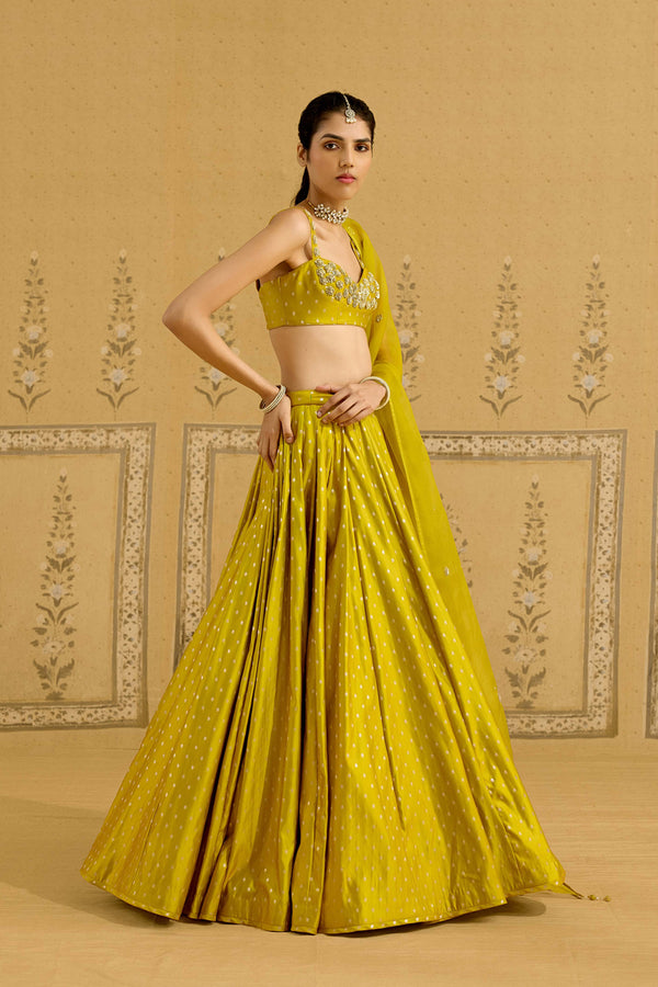 Apple Green Lehenga Set.