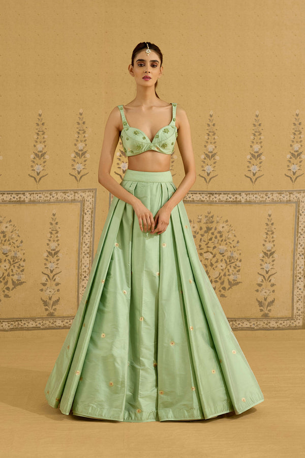 Spray Green Lehenga Set.