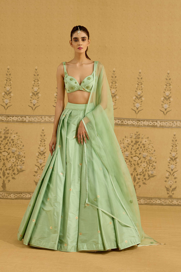 Spray Green Lehenga Set.