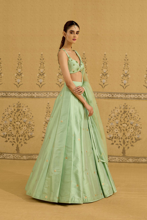 Spray Green Lehenga Set.