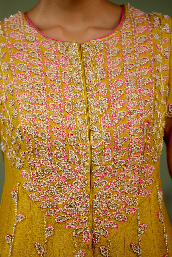 Yellow Anarkali Set