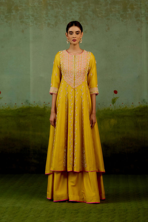 Yellow Anarkali Set