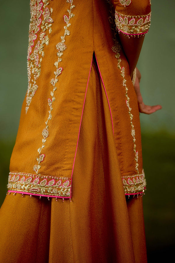 Rust Orange Sharara Set.