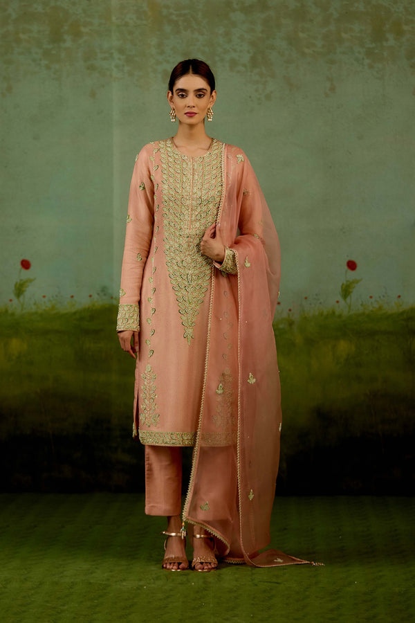 Shell Pink Kurta Set.