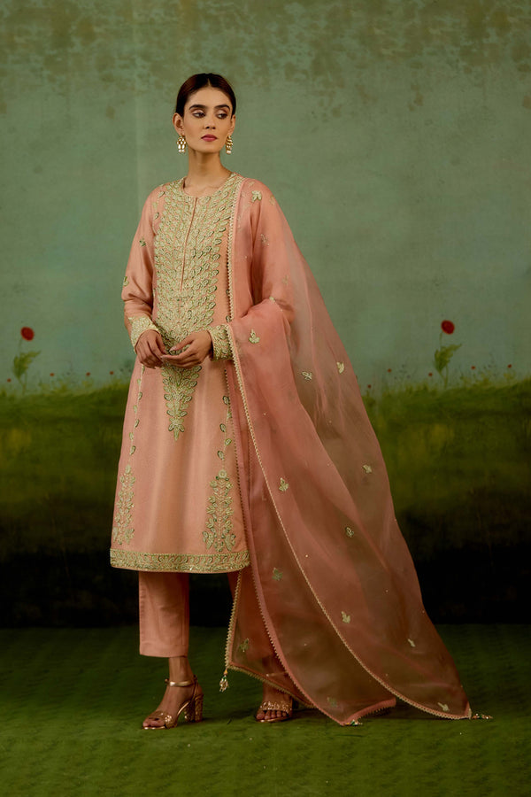 Shell Pink Kurta Set.