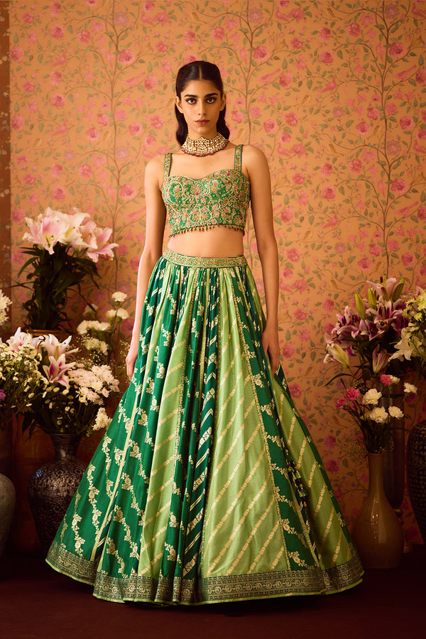 Jasper Green Lehenga Set.