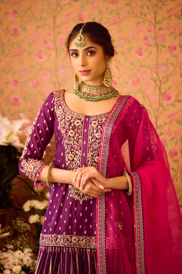 Phlox Purple Choli Lehenga Set