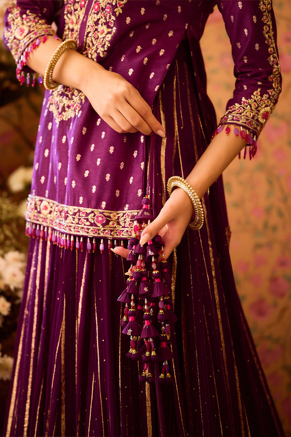 Phlox Purple Choli Lehenga Set