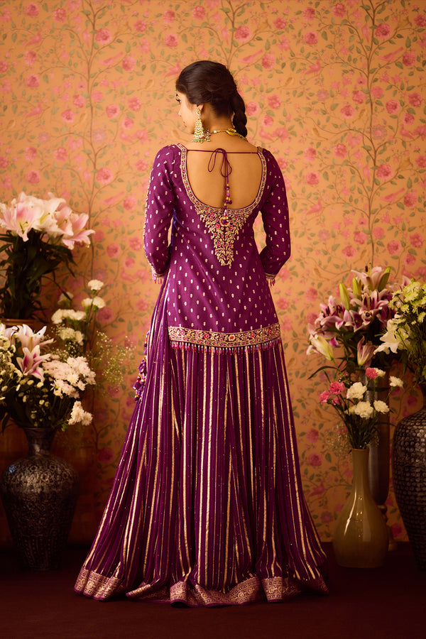 Phlox Purple Choli Lehenga Set