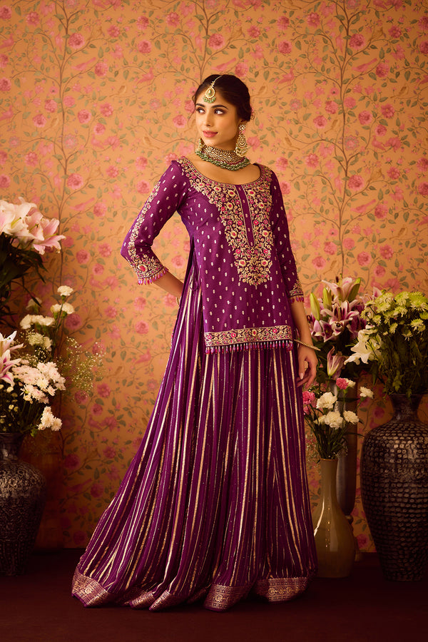 Phlox Purple Choli Lehenga Set