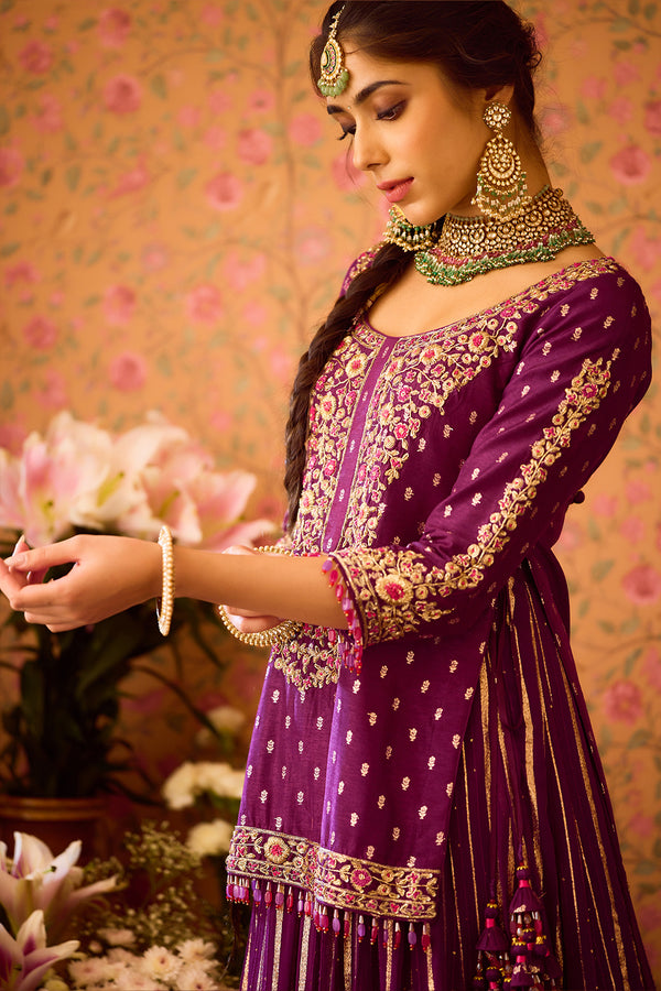 Phlox Purple Choli Lehenga Set