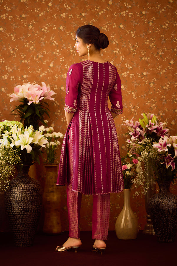 Raspberry Purple Kurta Set.