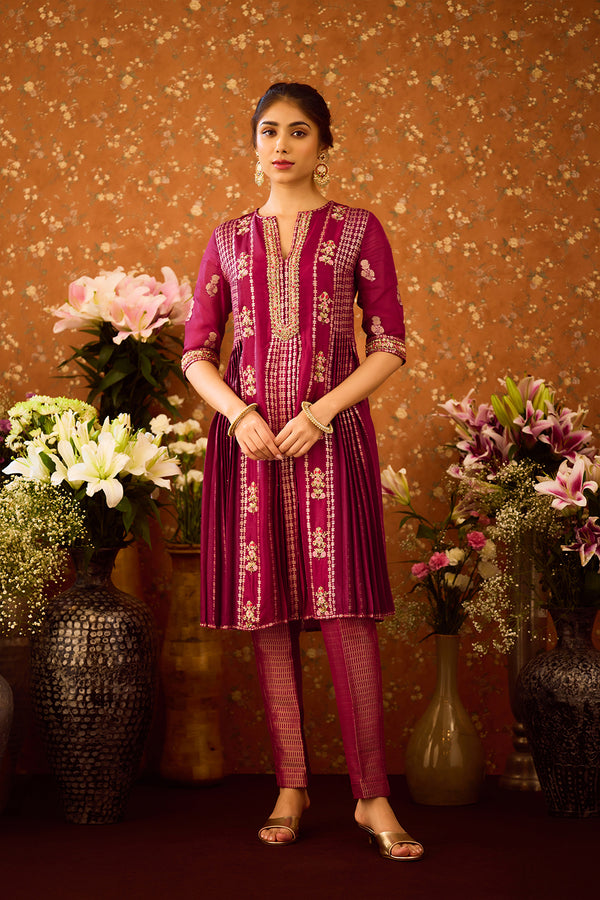 Raspberry Purple Kurta Set.