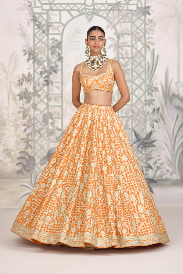 Marigold Orange Lehenga Set.