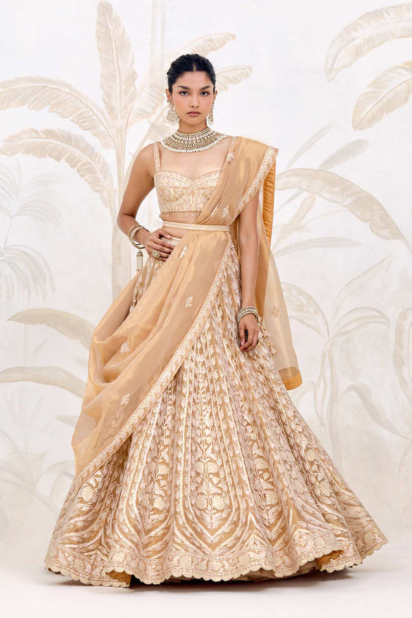 Gold Lehenga Set.