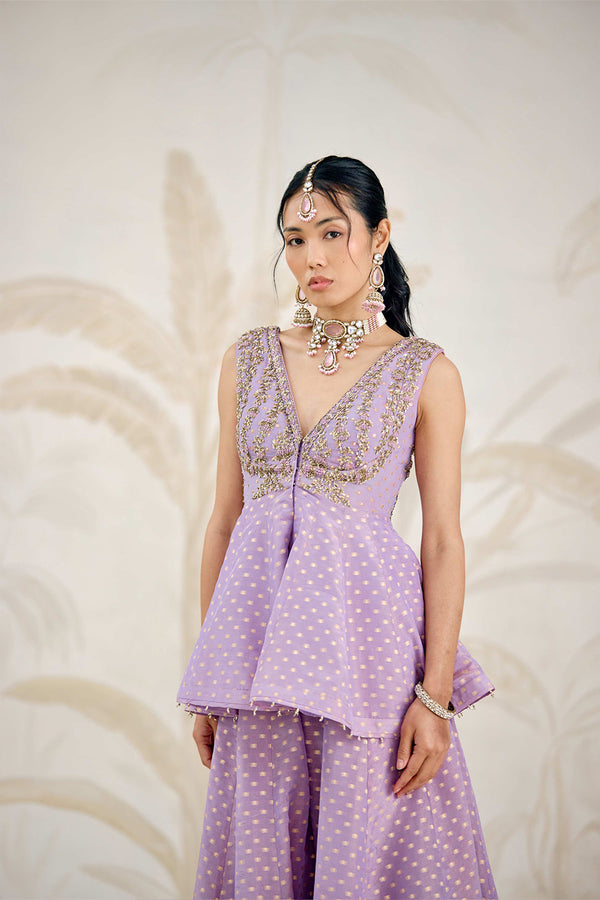 Orchid Lavender Sharara Set.