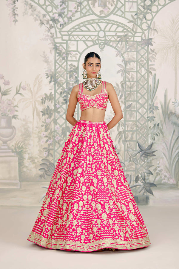 Fuchsia Pink Lehenga Set.