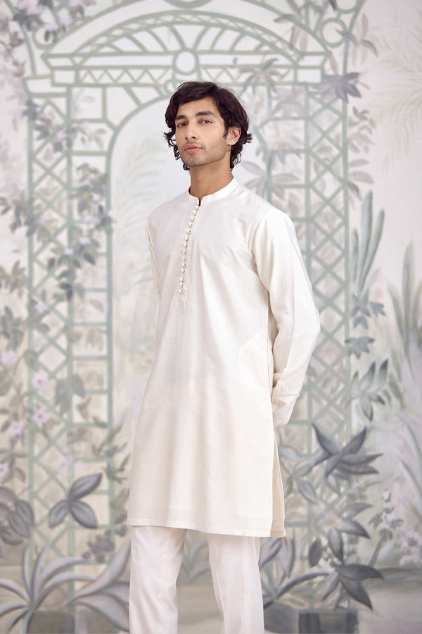 White Kurta Set.