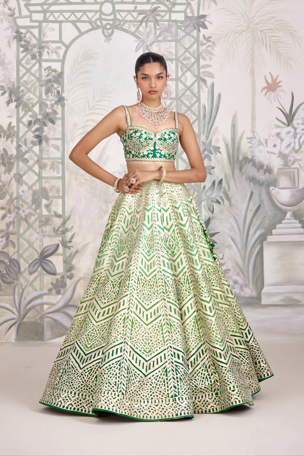 Green Lehenga Set.