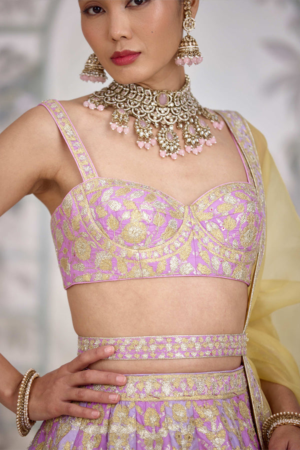 Lavender Frost Lehenga Set.