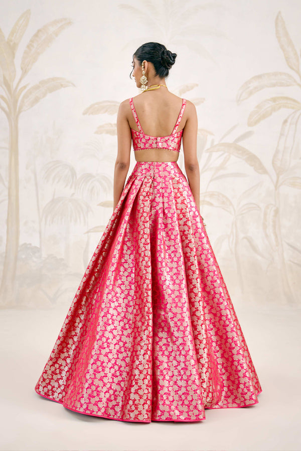 Fuchsia Pink Lehenga Set.