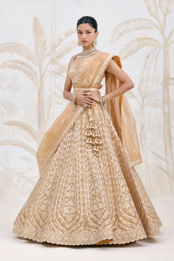 Gold Lehenga Set.