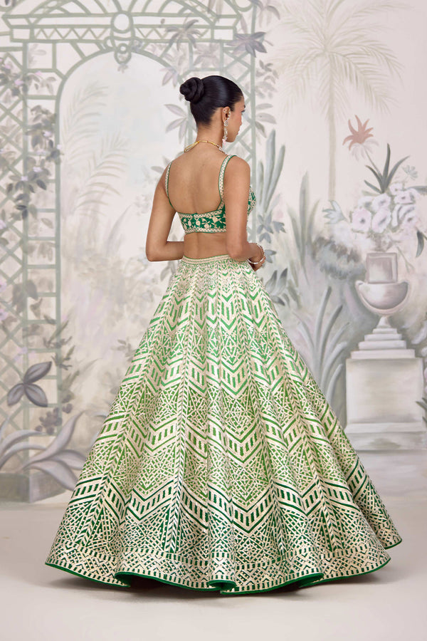 Green Lehenga Set.