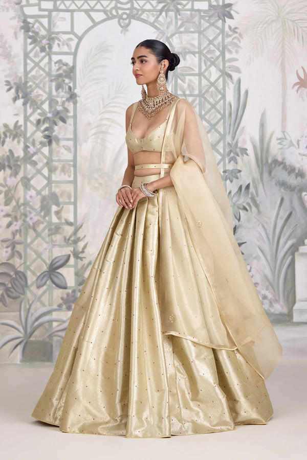 Gold Lehenga Set.