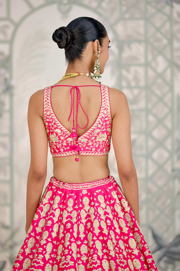 Fuchsia Pink Lehenga Set.