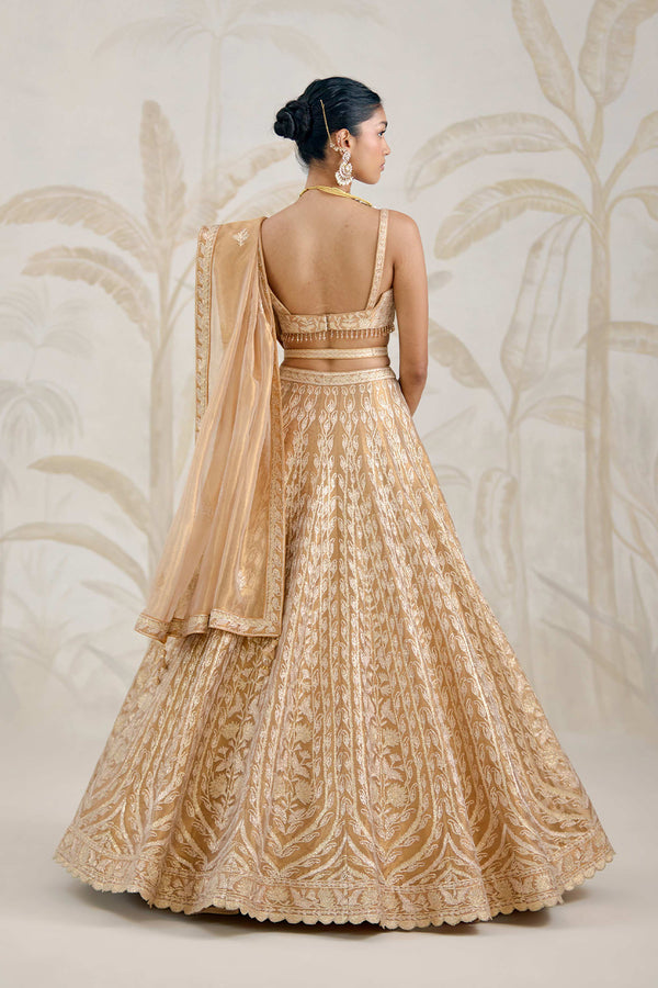 Gold Lehenga Set.