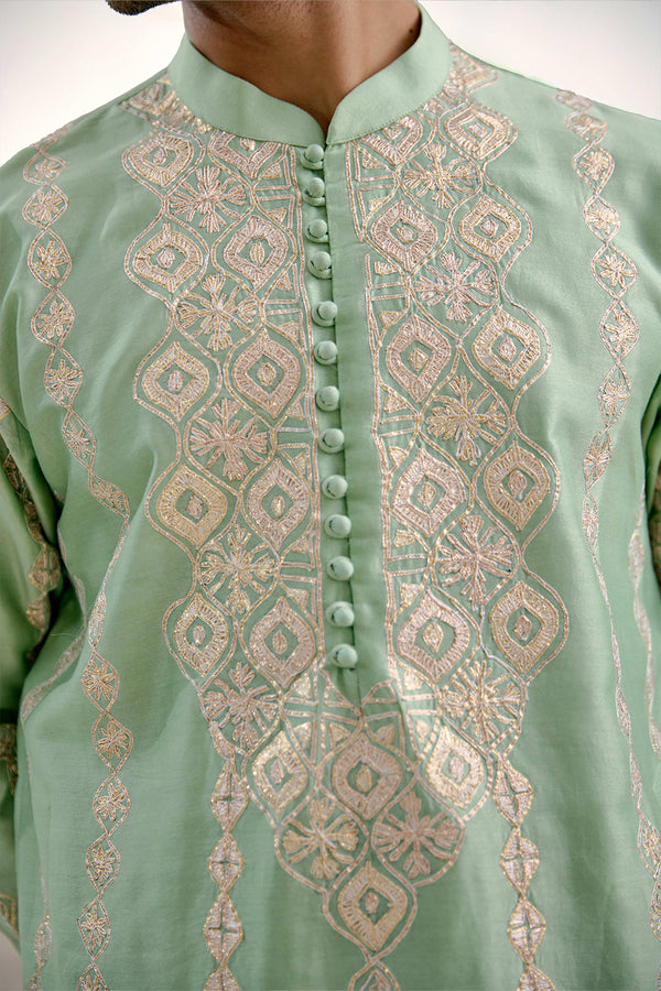 Sea Green Kurta Set.