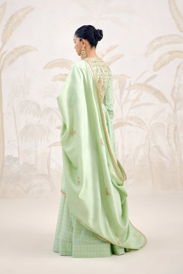 Sea Green Anarkali Set.