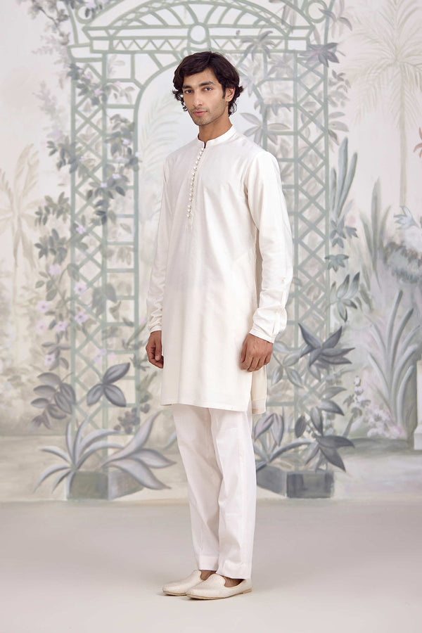 White Kurta Set.