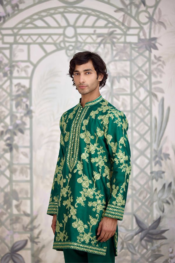 Forest Green Kurta Set.